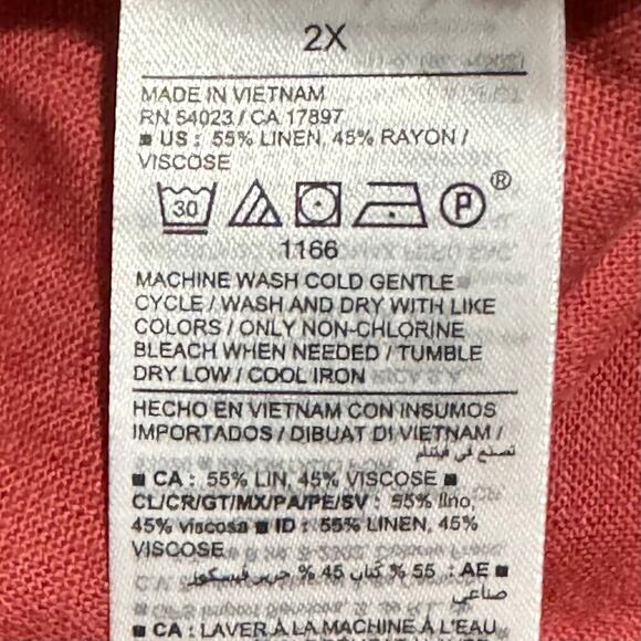 Old Navy Women’s NWT Trouser Shorts size 2W Large Linen Salmon Colored - Picture 6 of 11